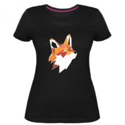 Жіноча преміум футболка Fox Triangular Art - PrintSalon