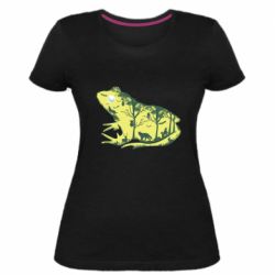 Женская премиум футболка Froggy Night - PrintSalon