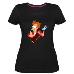 Жіноча преміум футболка Fry suggests cola - PrintSalon