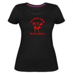 Женская премиум футболка Full contact fighter K-1 Worldmax - PrintSalon