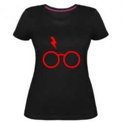 Женская премиум футболка Гарри Поттер лого - PrintSalon