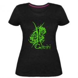 Женская премиум футболка Gemini (Близнецы) - PrintSalon