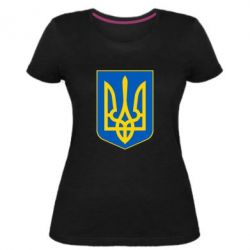 Женская премиум футболка Герб неньки-України - PrintSalon