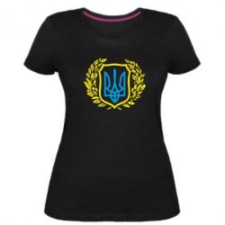 Жіноча преміум футболка Герб у вінку - PrintSalon