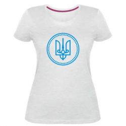 Женская премиум футболка Герб України - PrintSalon