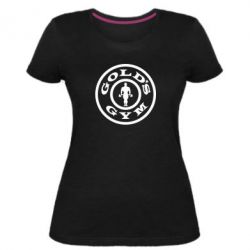 Женская премиум футболка Gold's Gym - PrintSalon