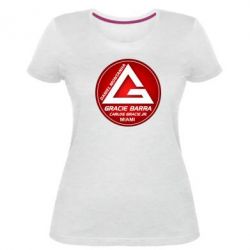 Женская премиум футболка Gracie Barra Miami - PrintSalon