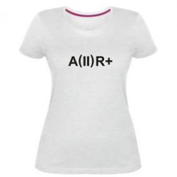 Женская премиум футболка Группа крови (2)А+ - PrintSalon