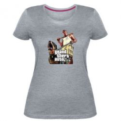 Жіноча преміум футболка GTA V Logo - PrintSalon