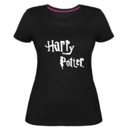 Жіноча преміум футболка Harry Potter logo - PrintSalon