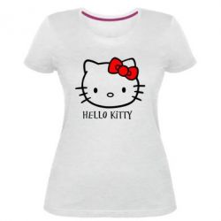 Женская премиум футболка Hello Kitty - PrintSalon