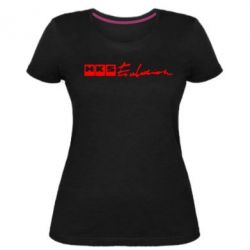 Женская премиум футболка HKS logo - PrintSalon