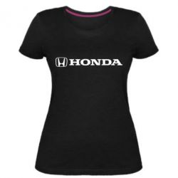 Женская премиум футболка Honda Small Logo - PrintSalon