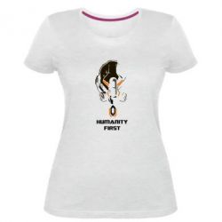 Жіноча преміум футболка Humanity first - PrintSalon
