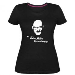 Женская премиум футболка i am walter white also known as heisenberg - PrintSalon