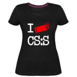 Жіноча преміум футболка I love CS Source - PrintSalon