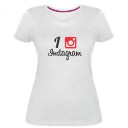 Женская премиум футболка I love Instagram-PrintSalon Женская премиум футболка I love Instagram