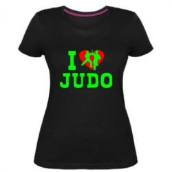 Женская премиум футболка I love Judo - PrintSalon