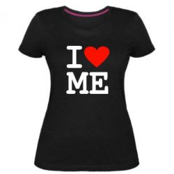 Женская премиум футболка I love ME - PrintSalon
