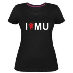 Женская премиум футболка I love MU - PrintSalon