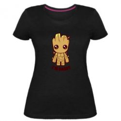 Женская премиум футболка I'm groot - PrintSalon