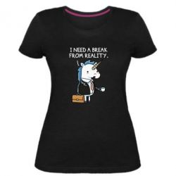 Женская премиум футболка I need a break from reality. - PrintSalon