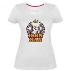 Жіноча преміум футболка Iron man and sports - PrintSalon