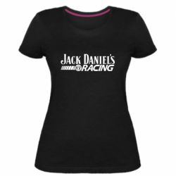 Женская премиум футболка Jack Daniel's Racing - PrintSalon