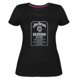 Женская премиум футболка James Beam whiskey - PrintSalon