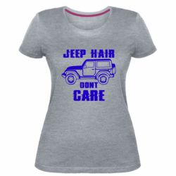 Женская премиум футболка Jeep hair don't care - PrintSalon