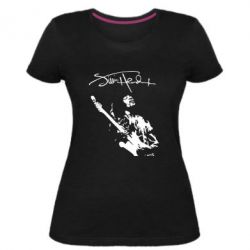 Женская премиум футболка Jimi Hendrix афтограф - PrintSalon