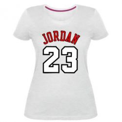 Женская премиум футболка Jordan 23 - PrintSalon
