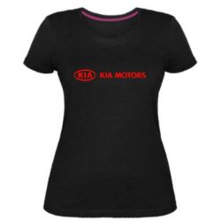 Женская премиум футболка Kia Motors Logo - PrintSalon