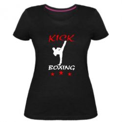 Жіноча преміум футболка Kickboxing Fight - PrintSalon