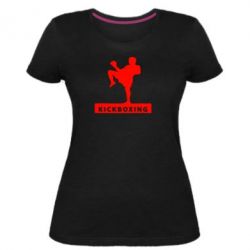 Жіноча преміум футболка Kickboxing Fighter - PrintSalon