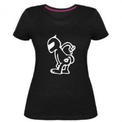 Женская премиум футболка Kiss my racer`s ass - PrintSalon