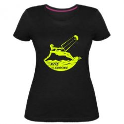 Жіноча преміум футболка KiteSurfing 1 - PrintSalon