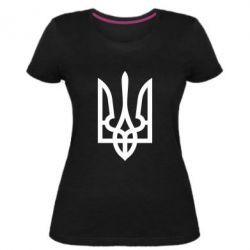Жіноча преміум футболка Класичний герб України - PrintSalon