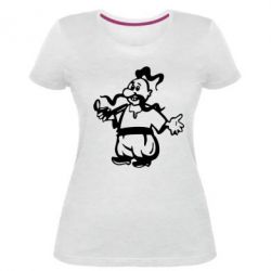 Жіноча преміум футболка Козак з люлькою