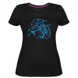 Женская премиум футболка Козак з щитом - PrintSalon