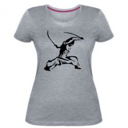 Женская премиум футболка Козак з шаблями - PrintSalon