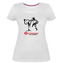 Жіноча преміум футболка Kyokushin Full Contact - PrintSalon
