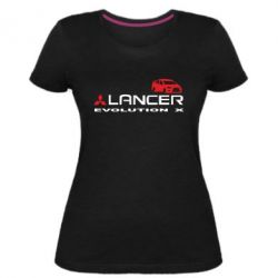 Женская премиум футболка Lancer Evolution X - PrintSalon