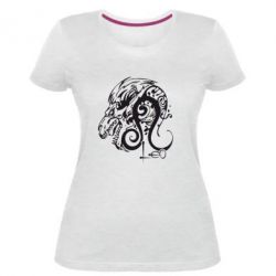 Женская премиум футболка Leo (Лев) - PrintSalon