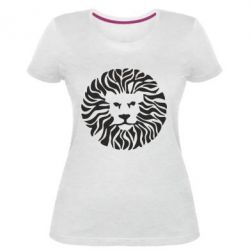 Женская премиум футболка лев - PrintSalon