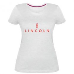 Женская премиум футболка Lincoln logo - PrintSalon