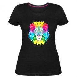 Женская премиум футболка Lion vector