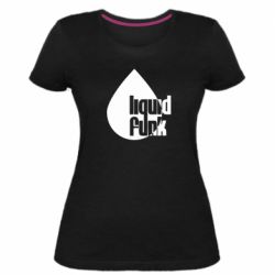 Женская премиум футболка Liquid funk - PrintSalon