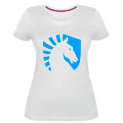 Женская премиум футболка liquid logo - PrintSalon