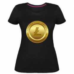 Женская премиум футболка Litecoin coin - PrintSalon